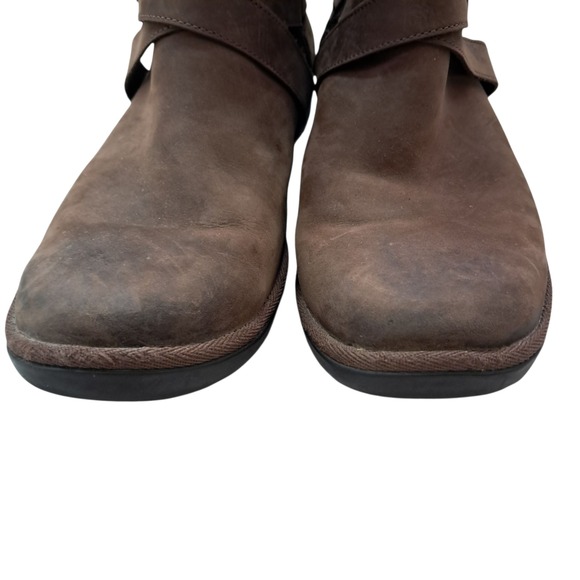 UGG Lorna Boots Womens 8 Brown Leather Suede Shearling Lined Waterproof Outdoors - Picture 11 of 16